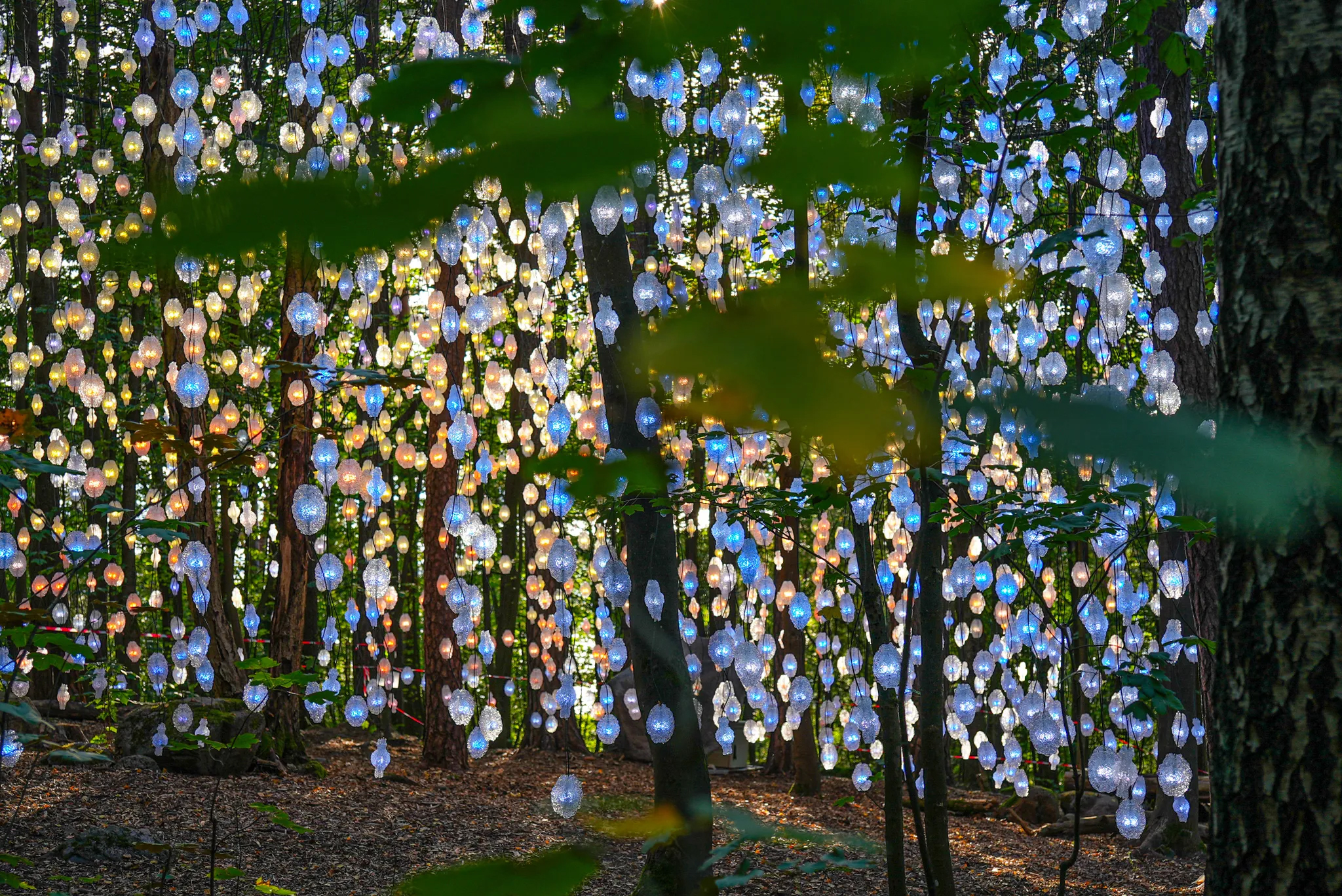 Pixelwald Installation in Oslo Park Ekebergparken